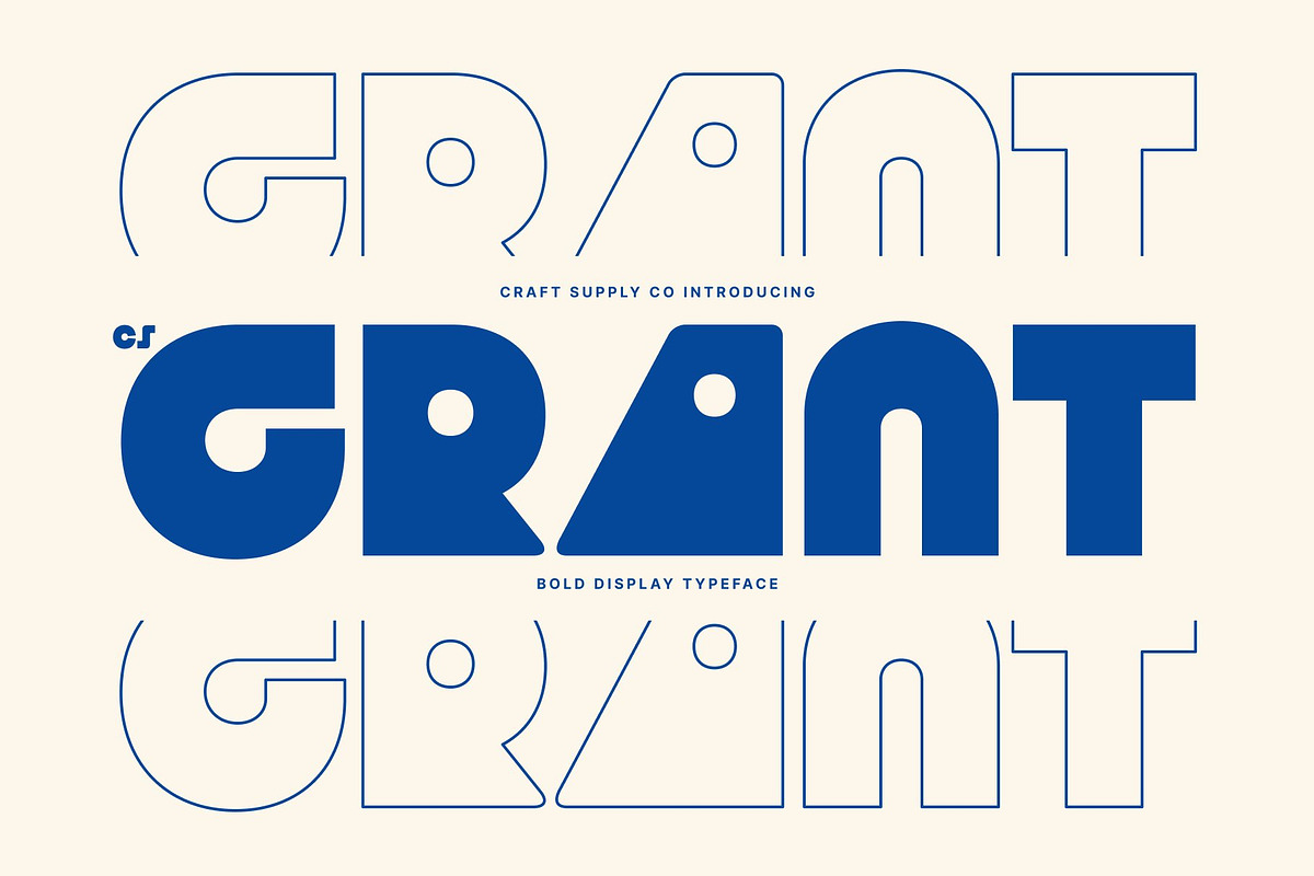 CS Grant – Display Typeface, a Sans Serif Font by Craft Supply Co. (Photo 1 of 8)