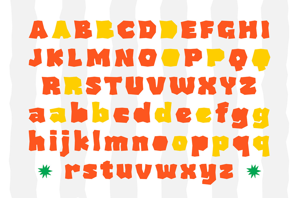 Flinto Cave - Bold Paper Cutout Game, a Font by Typia Nesia (Photo 2 of 13)