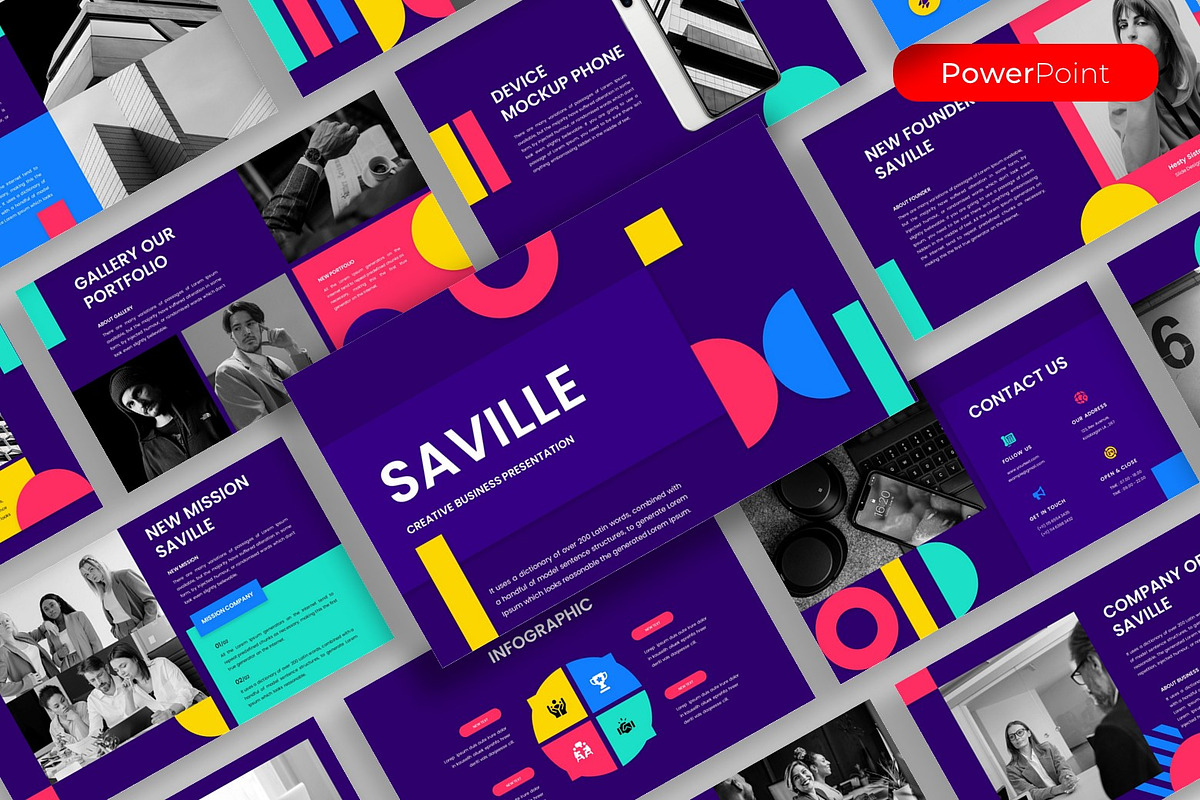 Savillle – Business PowerPoint, a Presentation Template by kreatifreya (Photo 1 of 5)