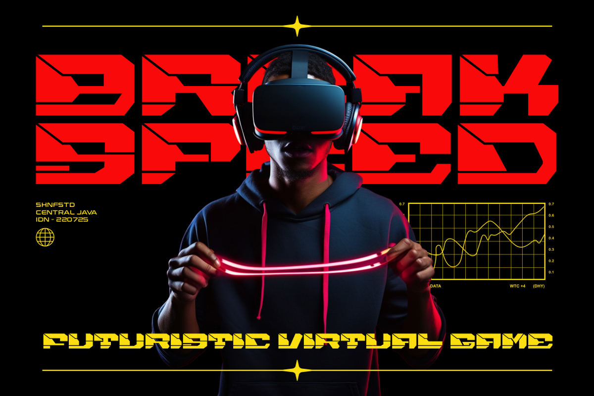 Gearpunk Futuristic Cyberpunk Mecha, a Font by PutraCetol Studio (Photo 2 of 5)