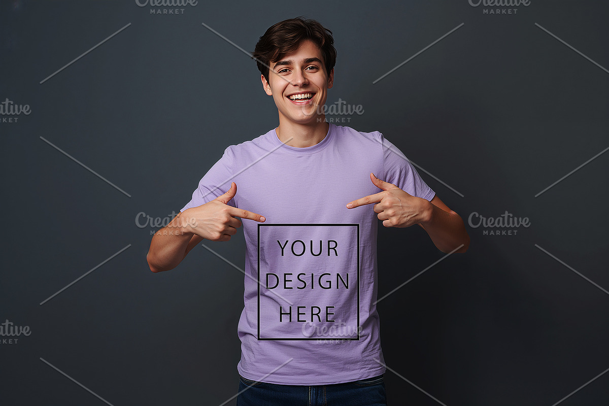 T-Shirt Mockup - Lavender Edition, a Shirt Mockup by ForhadGFX (Photo 11 of 12)