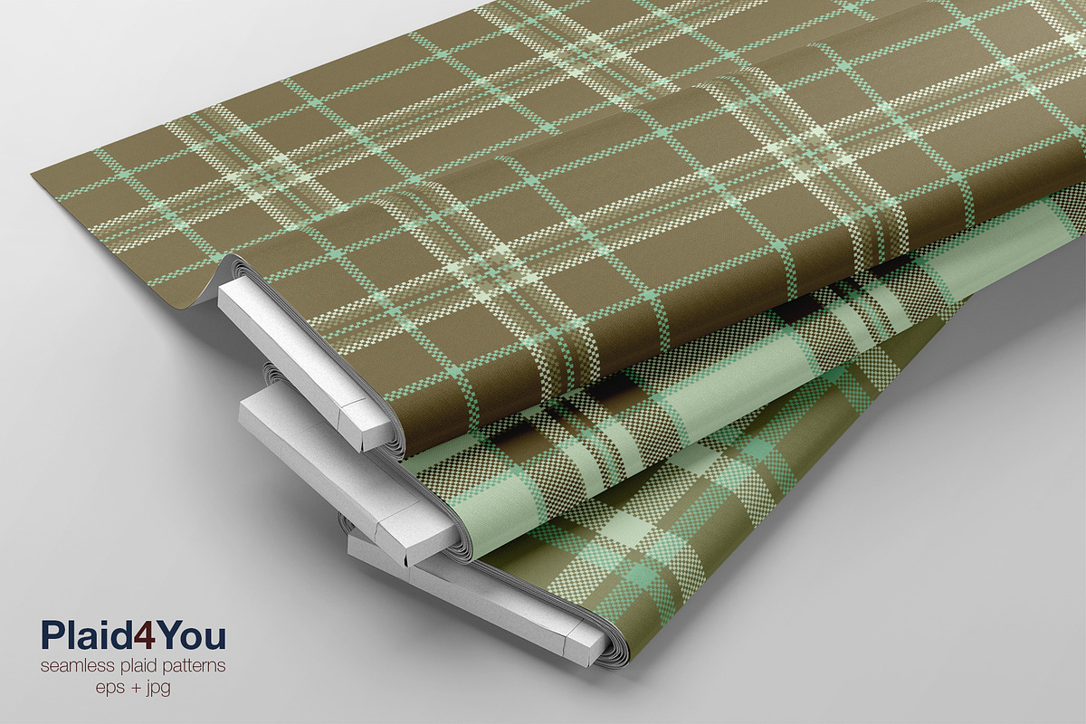 #253 Tranquil Olive Plaid Patterns, a Pattern Graphic by Plaid4You (Photo 5 of 5)