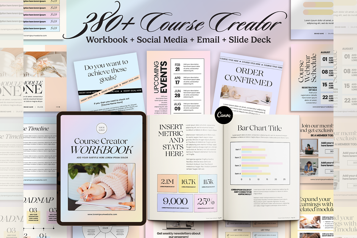 Bundle of Course Creator Templates, a Marketing Template by Creatif Foundry (Photo 1 of 9)