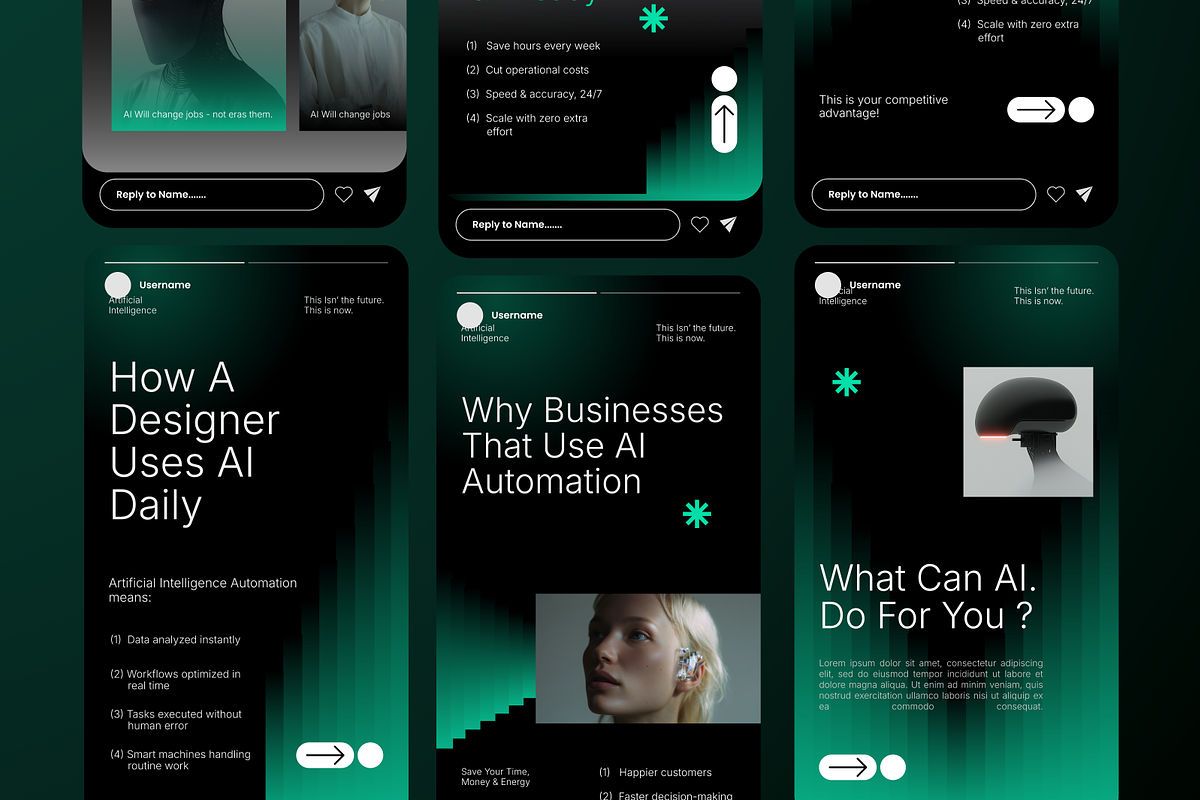 Artificial Intelligence Automation, a Social Media Template by Annora Studio (Photo 3 of 6)