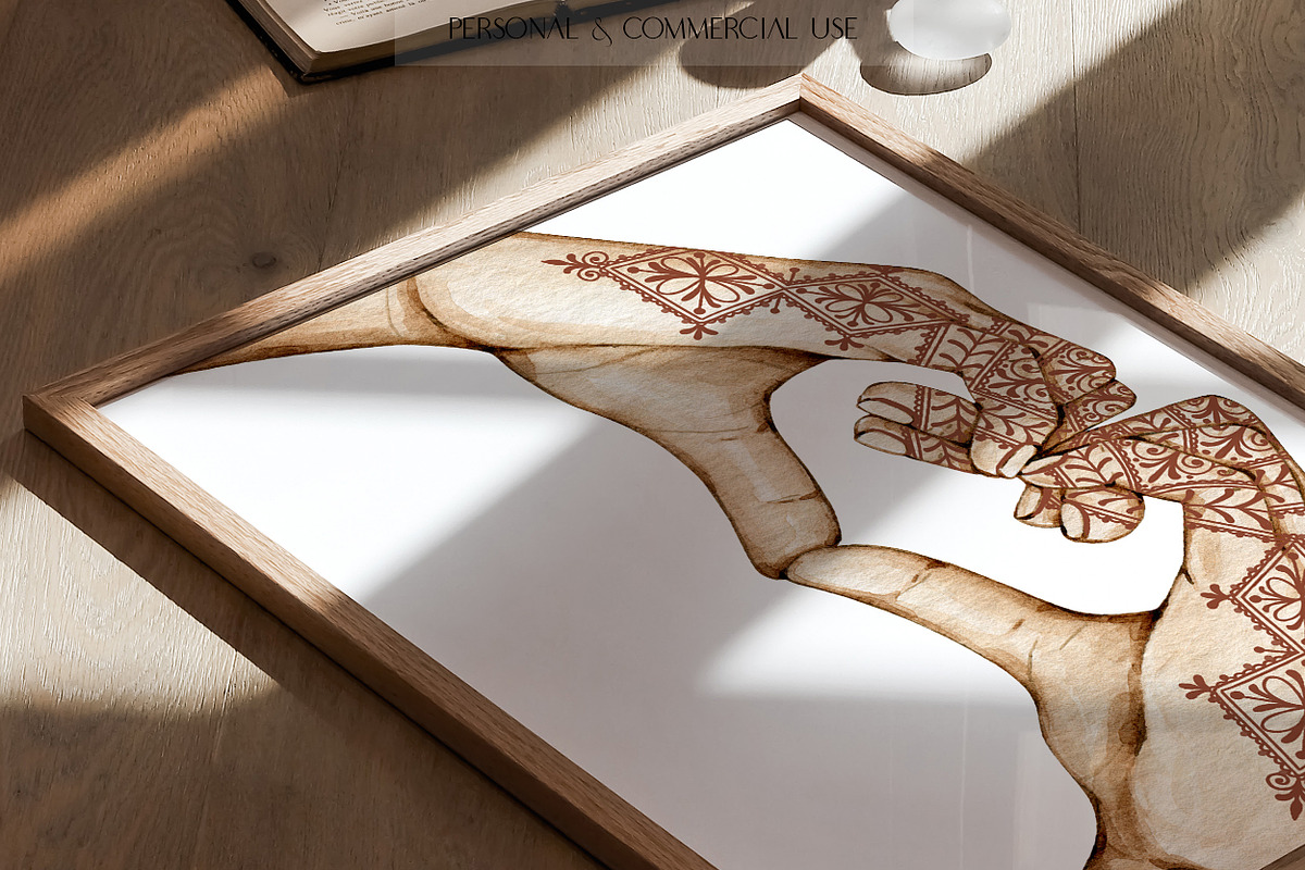 Female Hands with Henna Islamic Art, a Person Illustration by EkaterinaViArt (Photo 5 of 14)