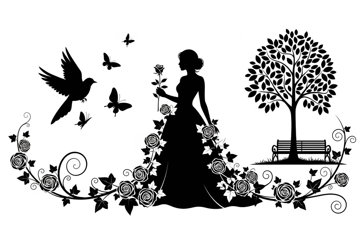 50 Garden Frame Silhouette Bundle, an Illustration by musafir_fashion (Photo 51 of 51)