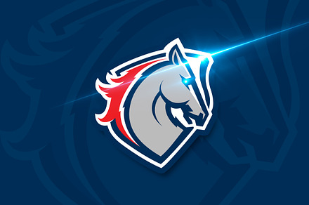 Mustang head logotype