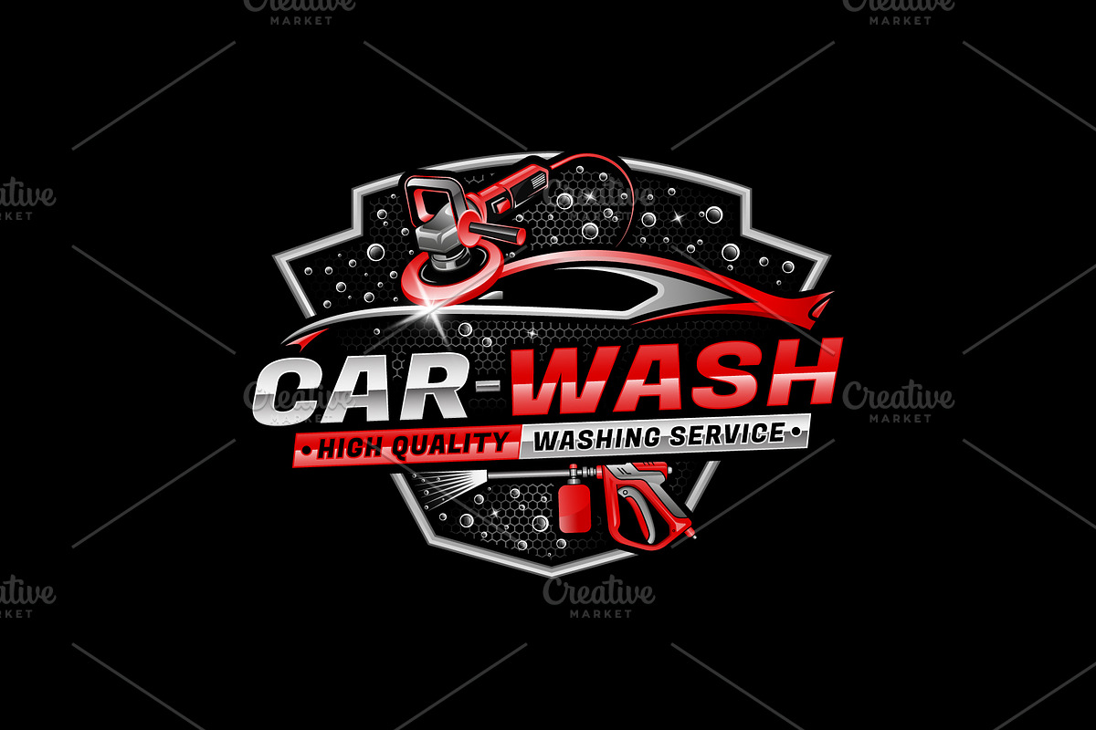 Car Wash Logo, Auto Detailin Logo, a Branding & Logo Template by Nahid Hasan Nilim (Photo 2 of 3)