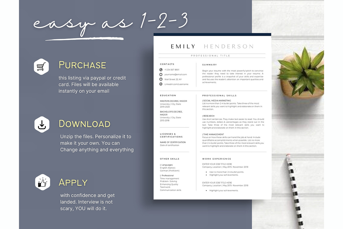 Student Resume template Word & Docs, a Resume Template by Climbwithelevator (Photo 7 of 8)