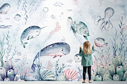Ocean watercolor set, an Animal Illustration by Peace ART (Thumbnail 12 of 12)