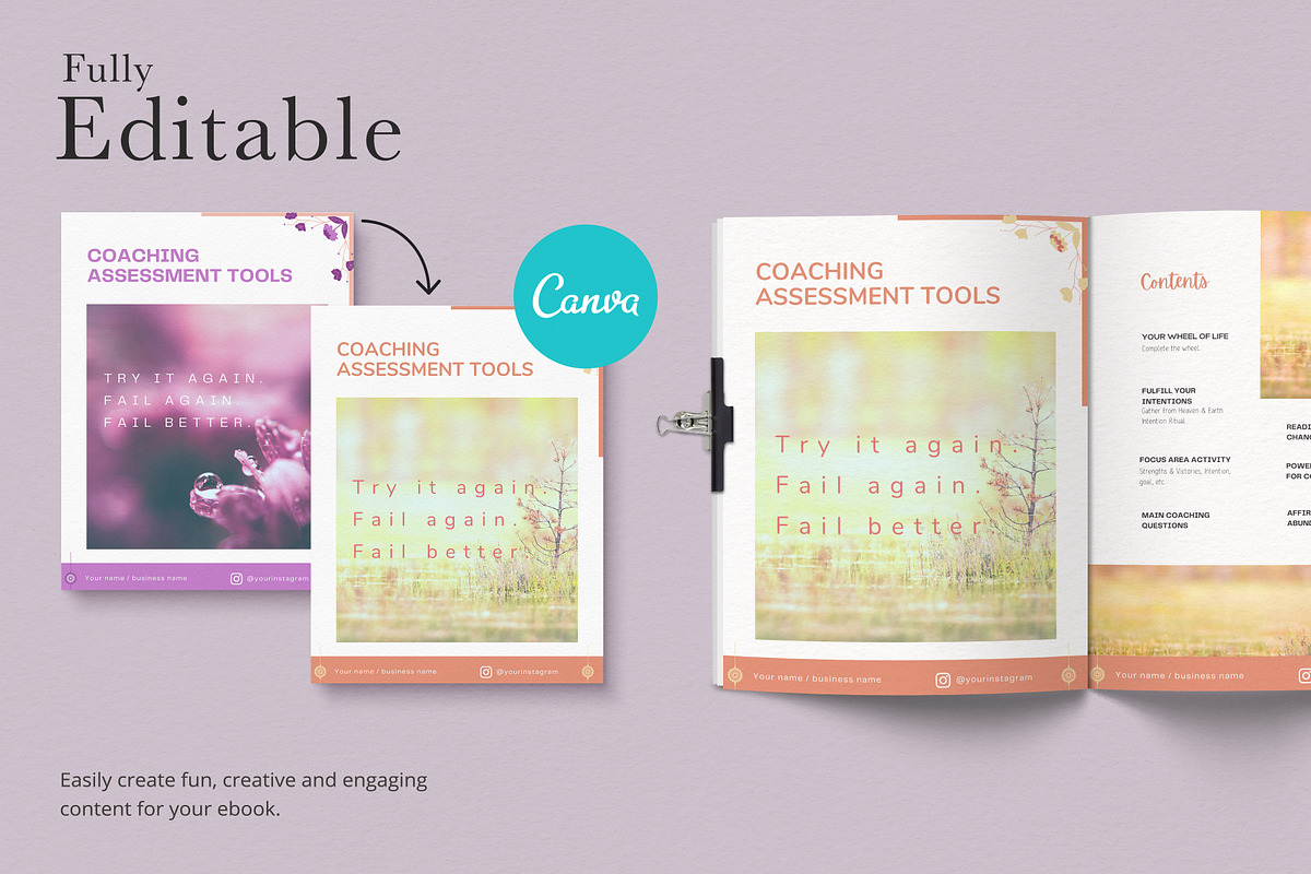 Coach Workbook Template for Canva, a Magazine Template by Sakura Digitals (Photo 2 of 8)