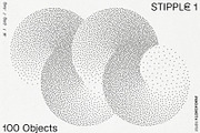 Stipple 1 - 100 dotted objects, an Object Graphic by kloroform (Thumbnail 1 of 20)