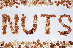 Nut mix stock photo containing nuts and mixed