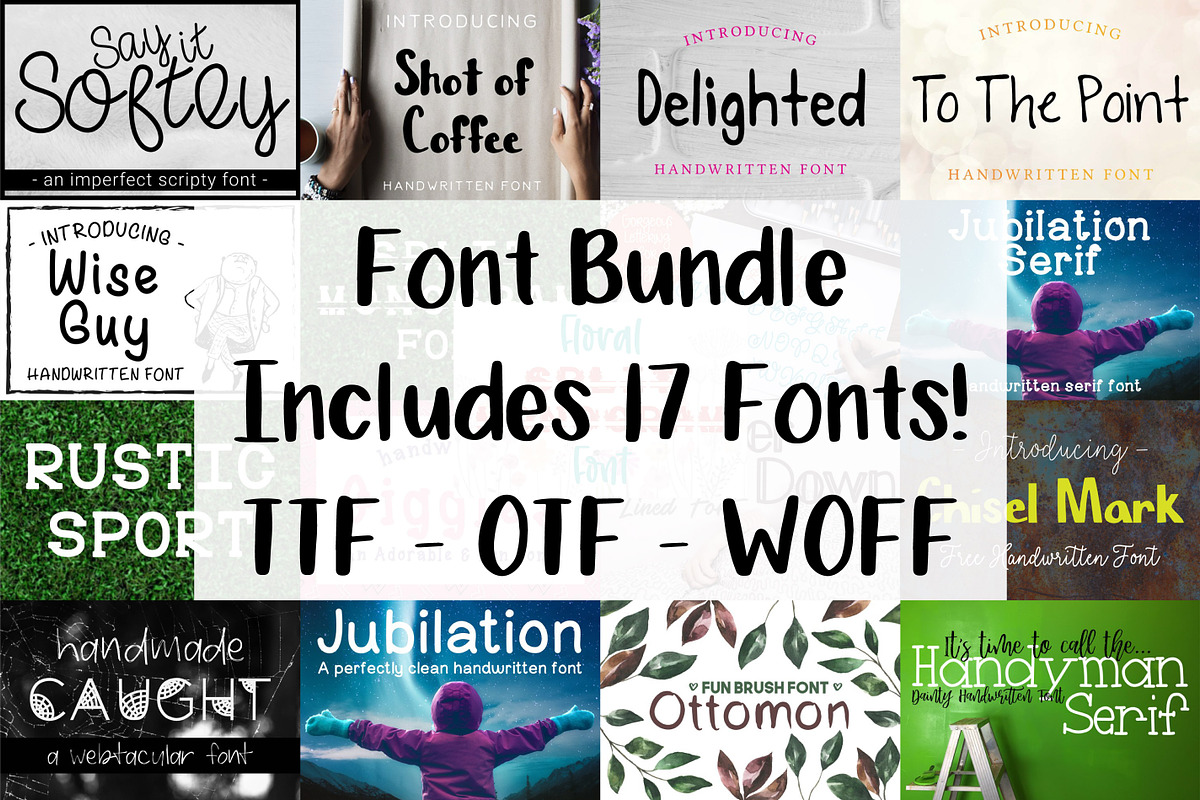 Font Bundle Set of TTF OTF WOFF File, a Sans Serif Font by SavanasDesign (Photo 1 of 10)