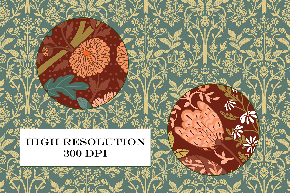 Autumn Boho William Morris Patterns, a Pattern Graphic by RachelStudio (Photo 6 of 10)