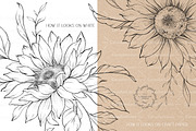 Sunflower Stamps for Procreate, a Brush Add-On by CaraulanStore (Thumbnail 7 of 11)