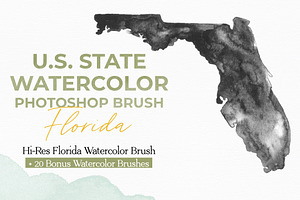 Florida US Watercolor PS Brush