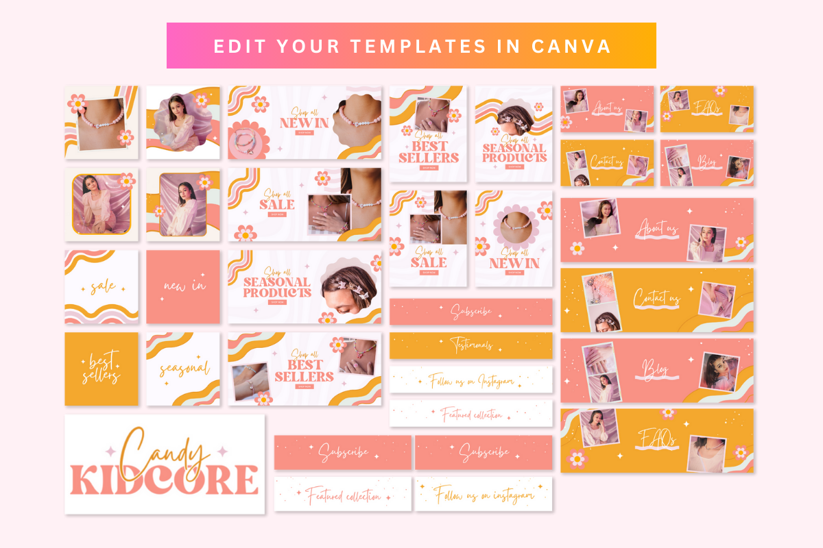 Bright Fun Peach Shopify Banners, a Shopify Template by Template Twist Shop (Photo 2 of 5)