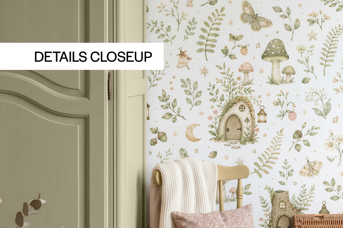 Nursery Wallpaper Mockup PSD, a Household Mockup by 1001 mockups (Photo 4 of 12)