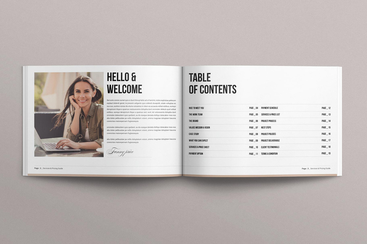Services & Pricing Guide Landscape, a Magazine Template by MassiveCreator (Photo 2 of 8)