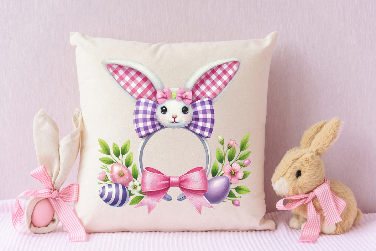 Pink Easter Gingham Clipart, an Illustration by RobertsArt (Photo 6 of 7)