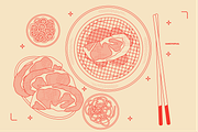 Korean Food Vector Illustrations, a Food Illustration by TheFoodAtlas (Thumbnail 16 of 22)