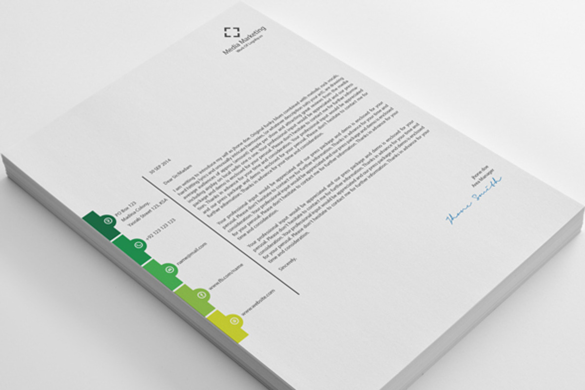 Letterhead, a Stationery Template by shujaktk (Photo 3 of 4)