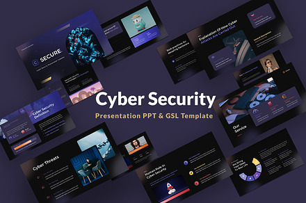 Secure Cyber Security Presentation, a Presentation Template by Yeen Studio