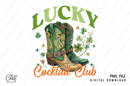 Lucky Cocktail Club Sublimation PNG