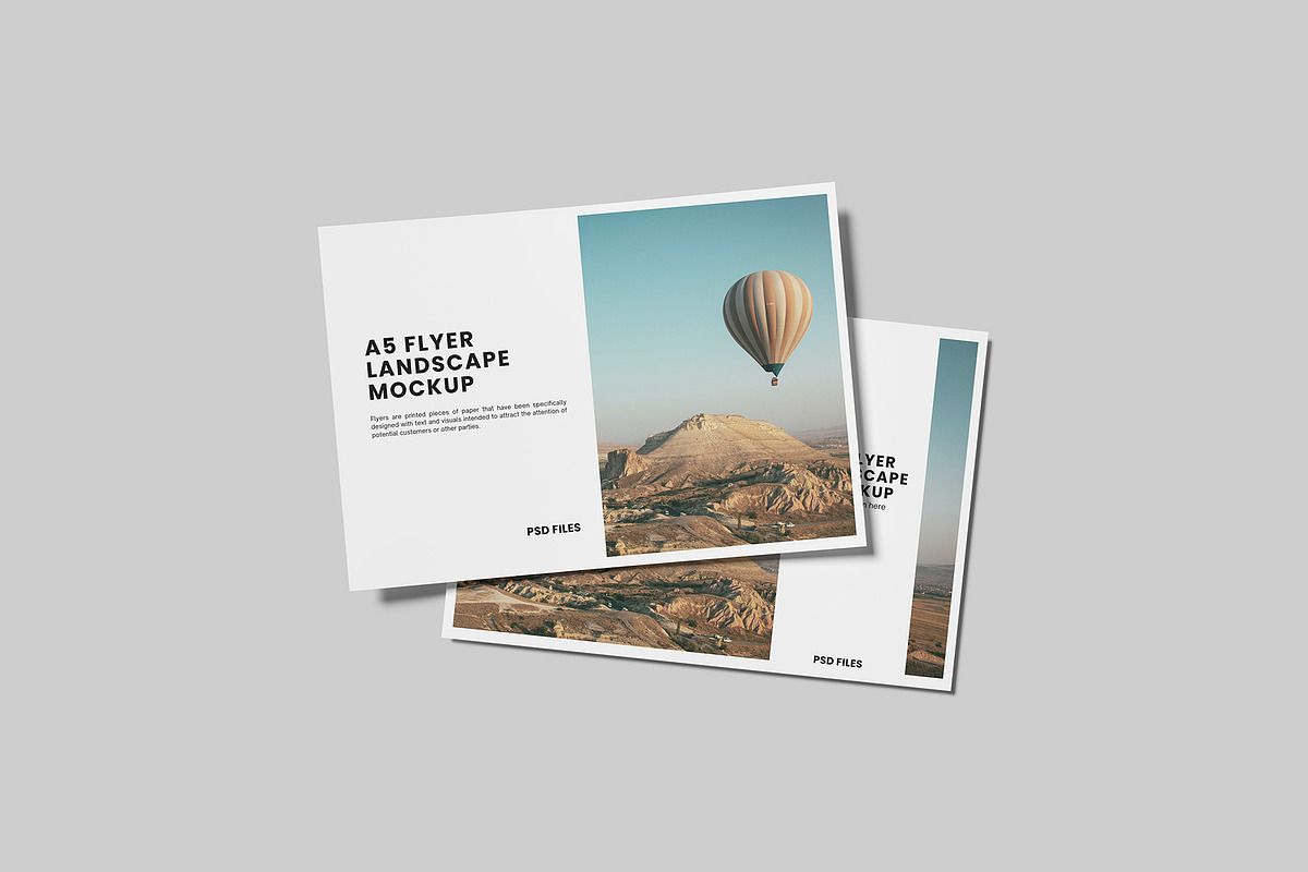 A5 Flyer Landscape Mockup, a Product Mockup by Graphiculon (Photo 7 of 11)