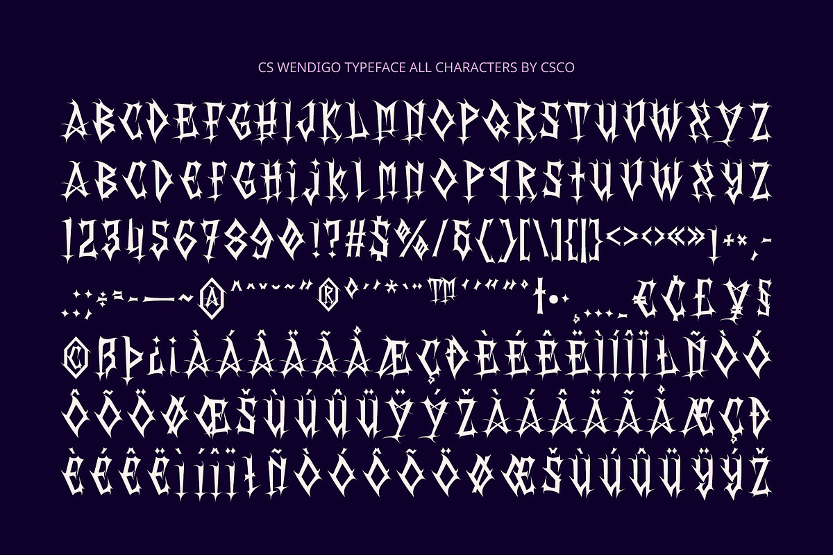 CS Wendigo – Black Metal Font, a Blackletter Font by Craft Supply Co. (Photo 8 of 8)