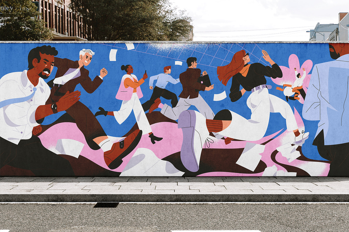 Business race, competition concept, a Work Illustration by PaperTrident (Photo 3 of 3)