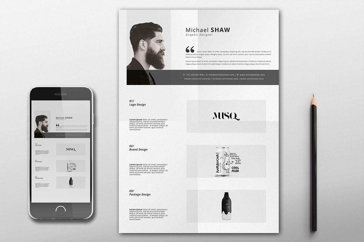 Michael Resume Template, a Resume Template by Nina Shaw (Photo 3 of 10)