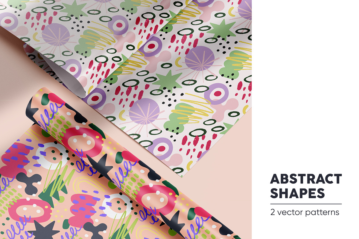 Abstract shapes seamless patterns, a Pattern Graphic by Good Studio (Photo 1 of 8)