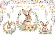 Spring Easter Cute Bunny Clipart, a Graphic by Sunflower Day Love (Thumbnail 1 of 3)