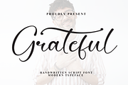 Grateful | Script Font, a Handwritten Font by Scratchones (Thumbnail 1 of 9)