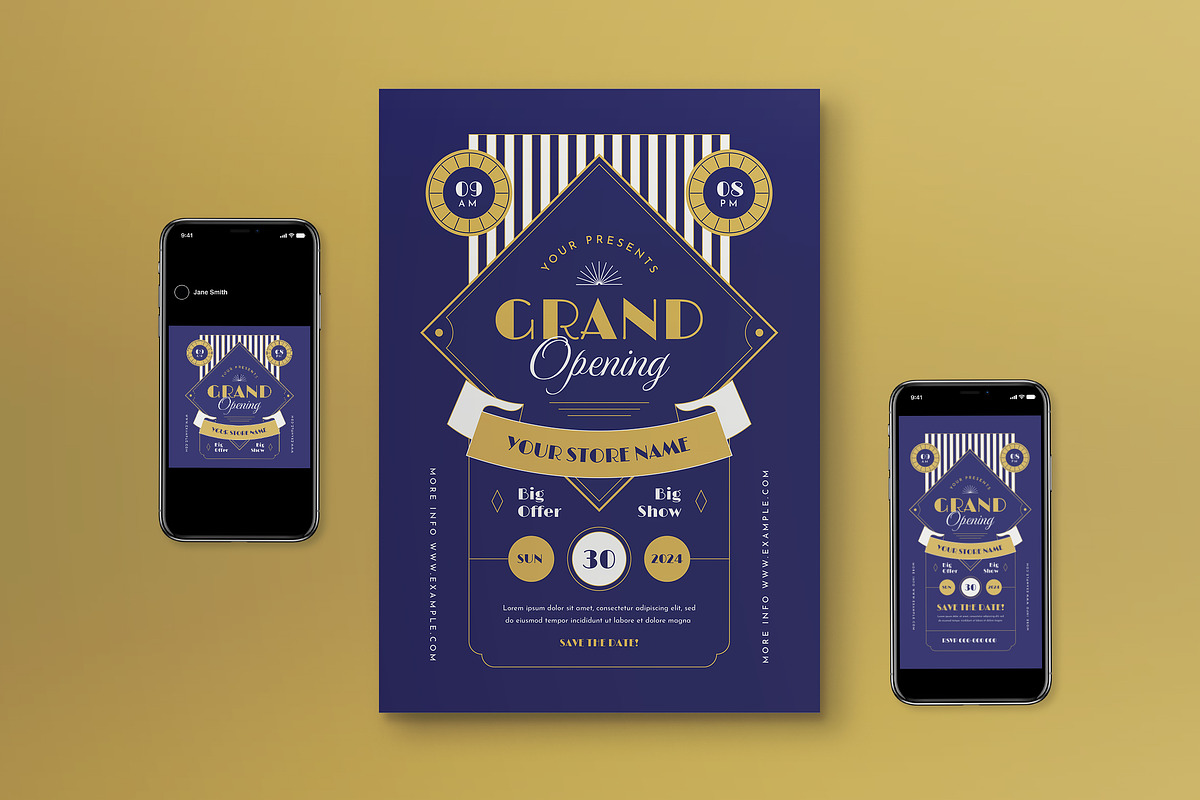 Grand Opening Store Flyer Set, a Flyer Template by graphicook ...