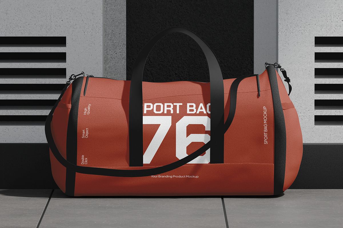 Sport Bag Mockup, a Packaging Mockup by Unerispace (Photo 3 of 4)
