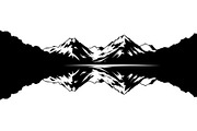 Minimal Mountain Lake Silhouette, a Graphic by hafijul (Thumbnail 9 of 15)
