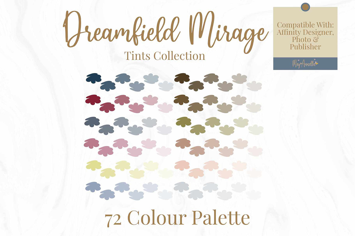 72 Colour Tints for Affinity, a Palette Add-On by May Annella (Photo 1 of 8)