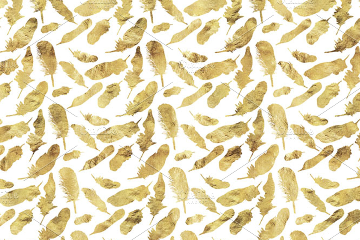 Organic Gold Leaf Digital Patterns, a Pattern Graphic by Blixa 6 Studios (Photo 4 of 4)