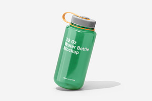 Wide Mouth Water Bottle Mockup, a Packaging Mockup by Akebareee