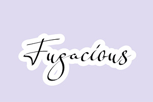 Fugacious - Handwritten Font