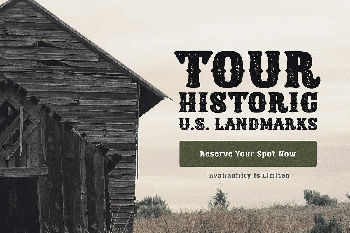 Deadmill - Wild West Serif, a Serif Font by Parker Creative (Photo 2 of 6)