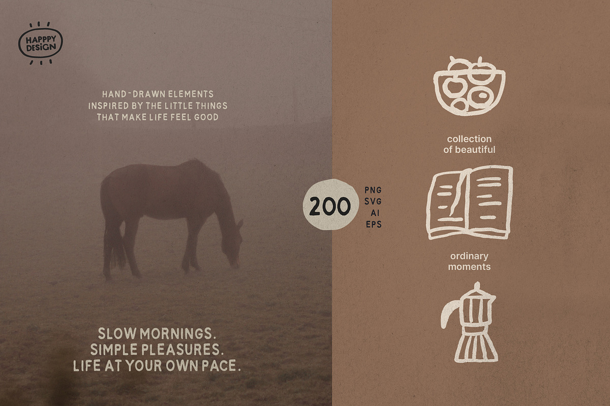 Slow Living Illustrations, an Object Illustration by happpydesign (Photo 5 of 14)