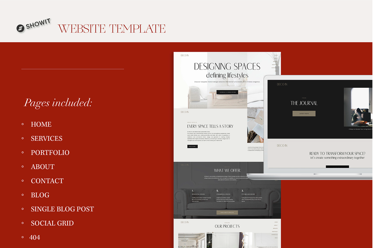 Showit Template-Interior Design preview 5