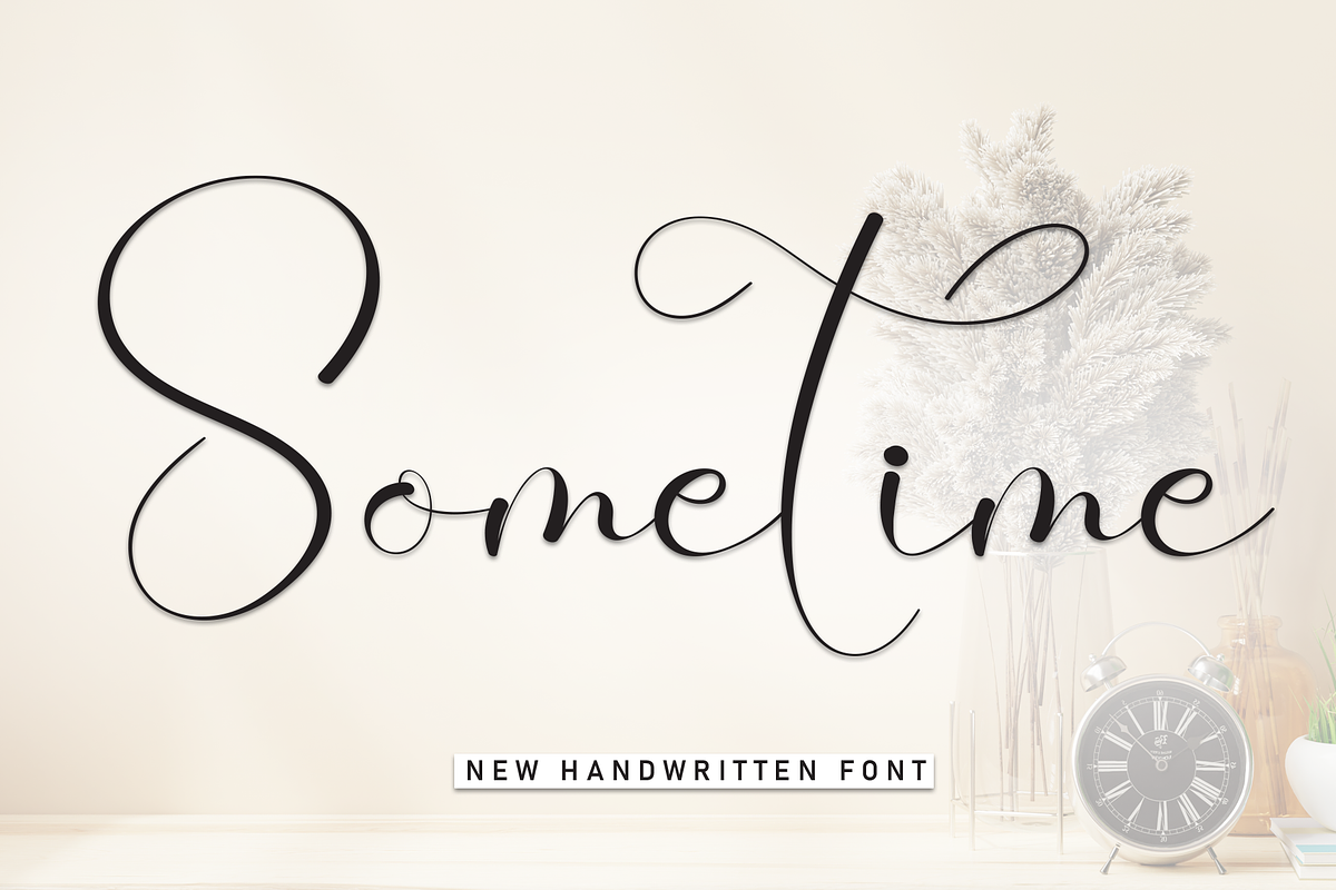 Sometime | Script Font, a Handwritten Font by Scratchones (Photo 1 of 8)
