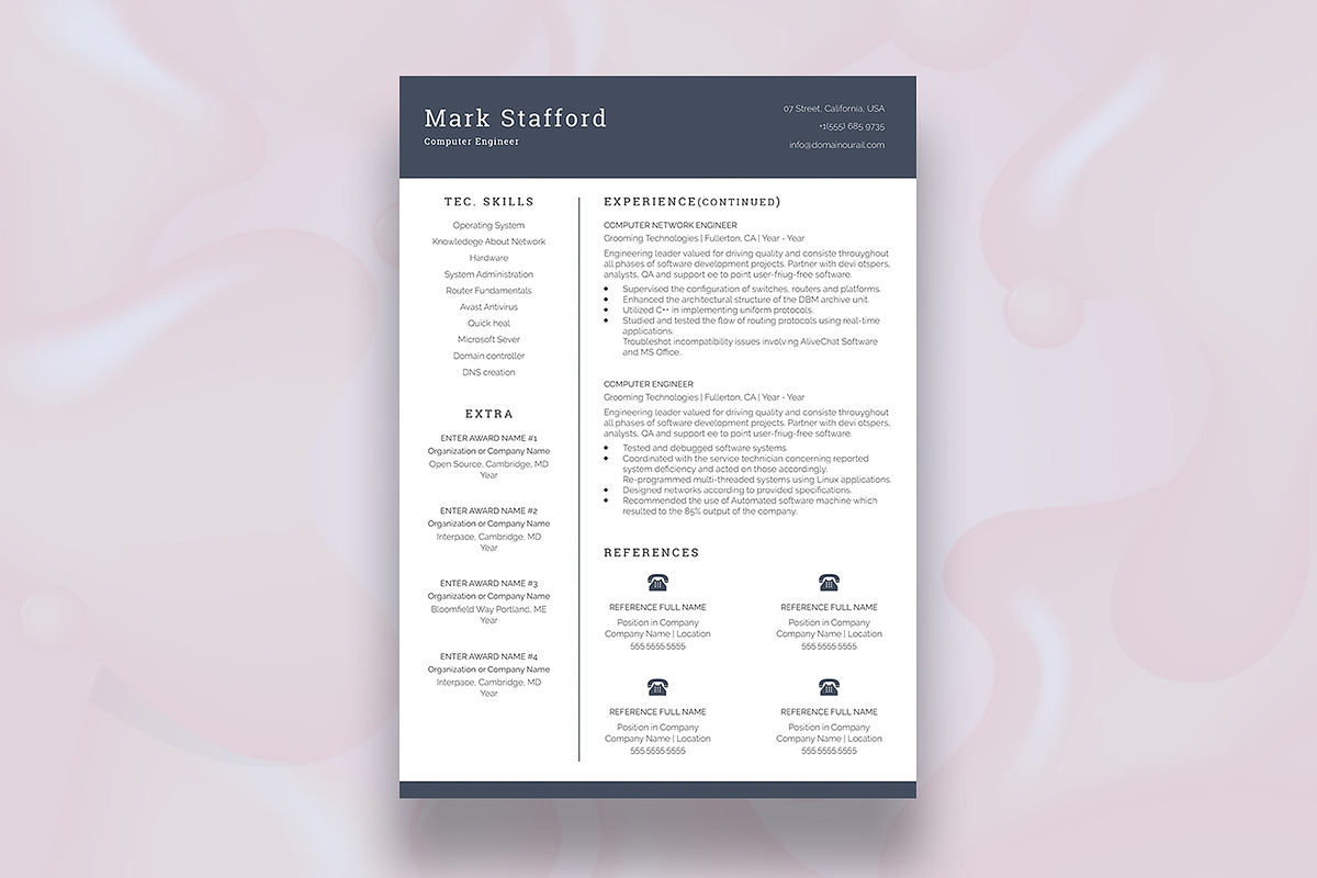 Resume Template, a Resume Template by DesignDevisers (Photo 3 of 10)