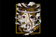 Woman Head with Spiral Road, an Object Illustration by Judsart (Thumbnail 1 of 3)