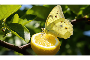 tree nature lemon yellow ai, a Background Photo by pikepicture